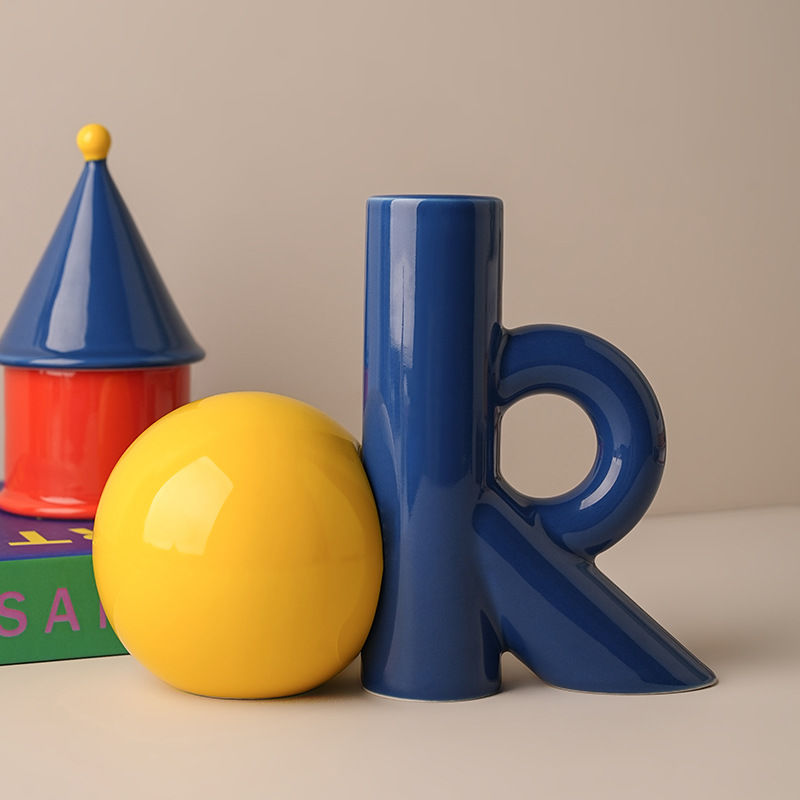 Ok Lighting Decor - Vaso in ceramica a forma di