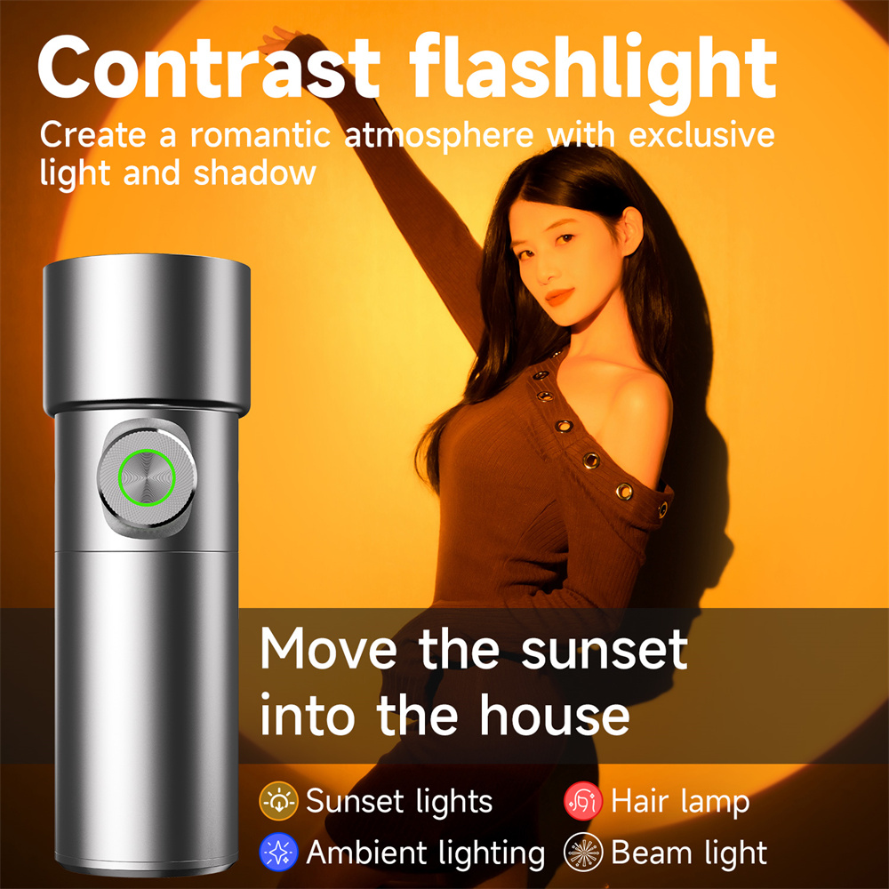 Sunset Lamp Projection - NUOVA Luce LED RGB a 4