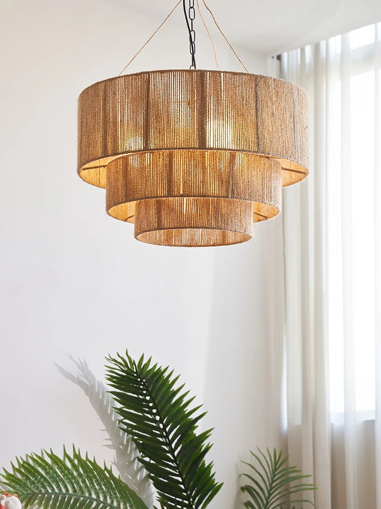 Decor Lighting Australia - Lampadario retrò bohémien in rattan fatto