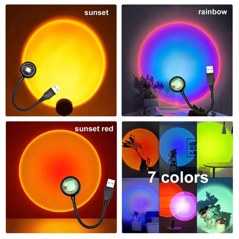 Sunset Lamp Projection - 1-4 Pezzi Lampada Tramonto LED Proiettore