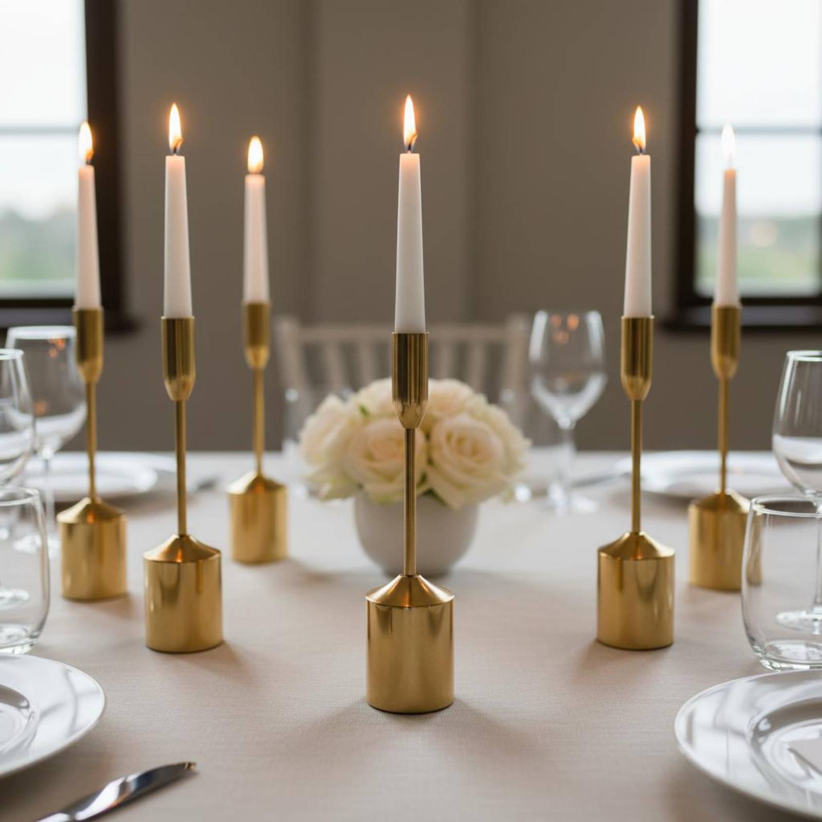Candle Holder Set - Set di 6 Portacandele in Metallo,