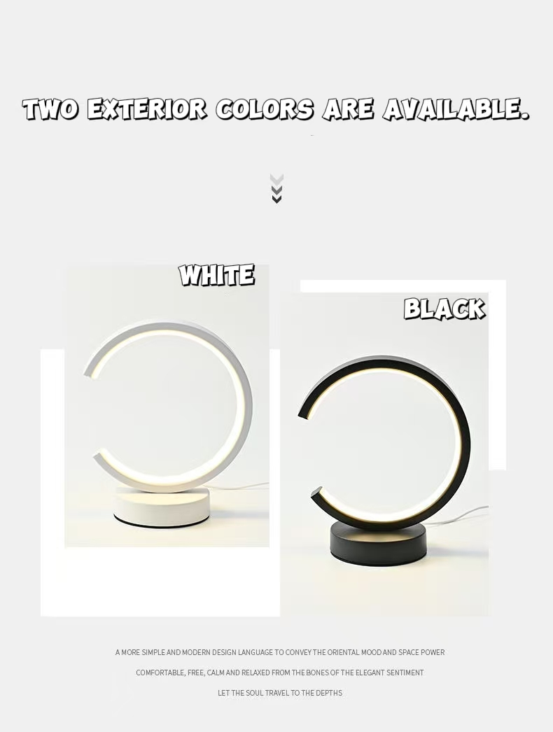 Lighting Decor For Living Room - Lampada da tavolo ad anello circolare