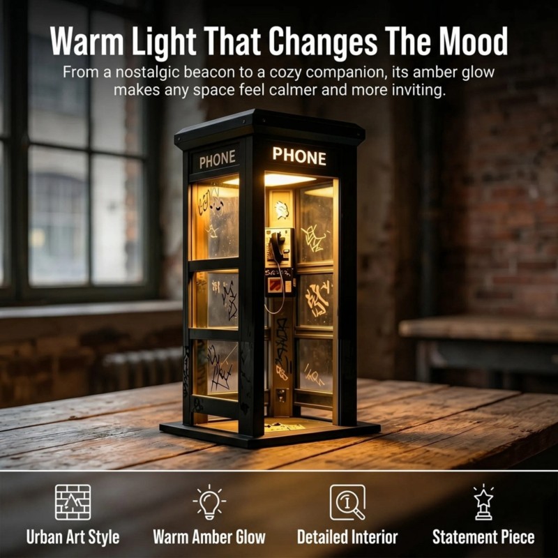 Decor Lighting Sales - Lampada a Forma di Cabina Telefonica