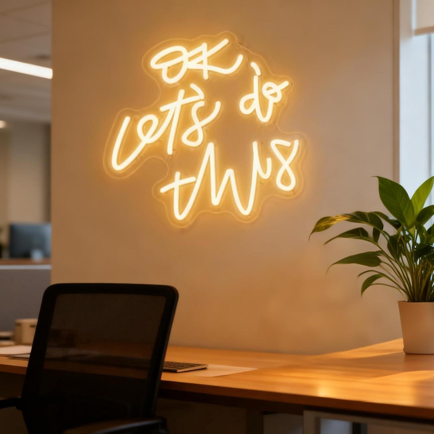 Ok Lighting Decor - OK, Facciamolo! Insegna al Neon Motivazionale,