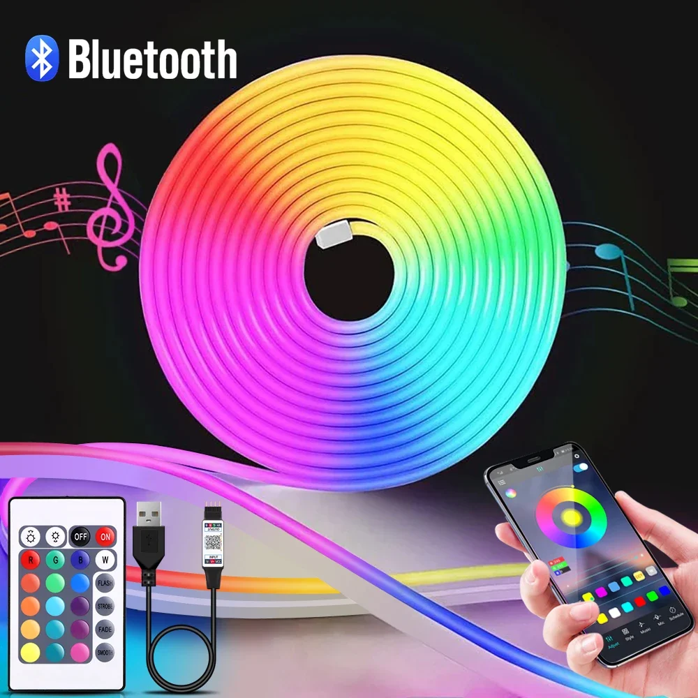 Lighting Decor Room - 1-5m RGB LED Neon Strip Light
