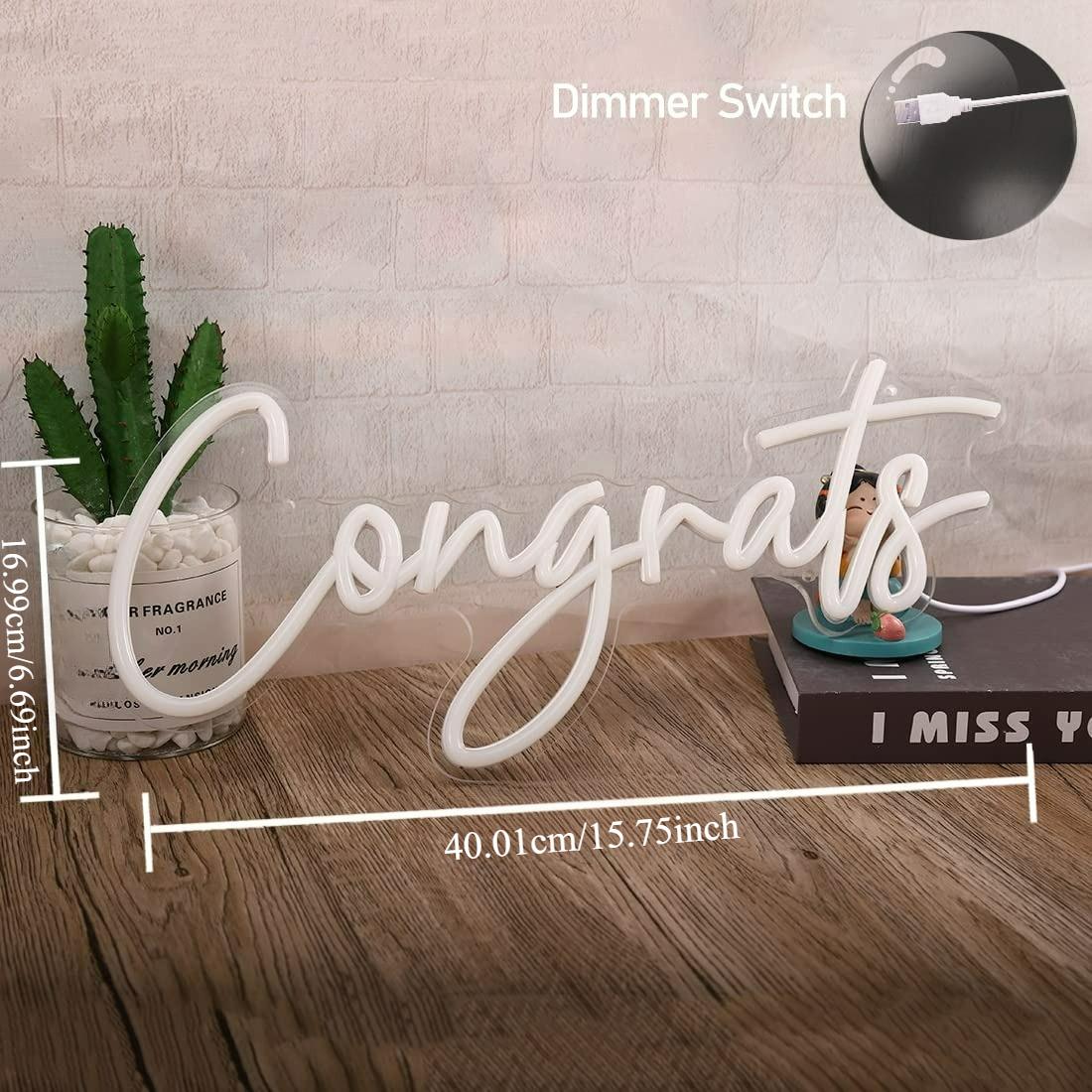 Insegna al Neon 'Congratulazio - Wedding Lighting And Decor recensione e prezzo