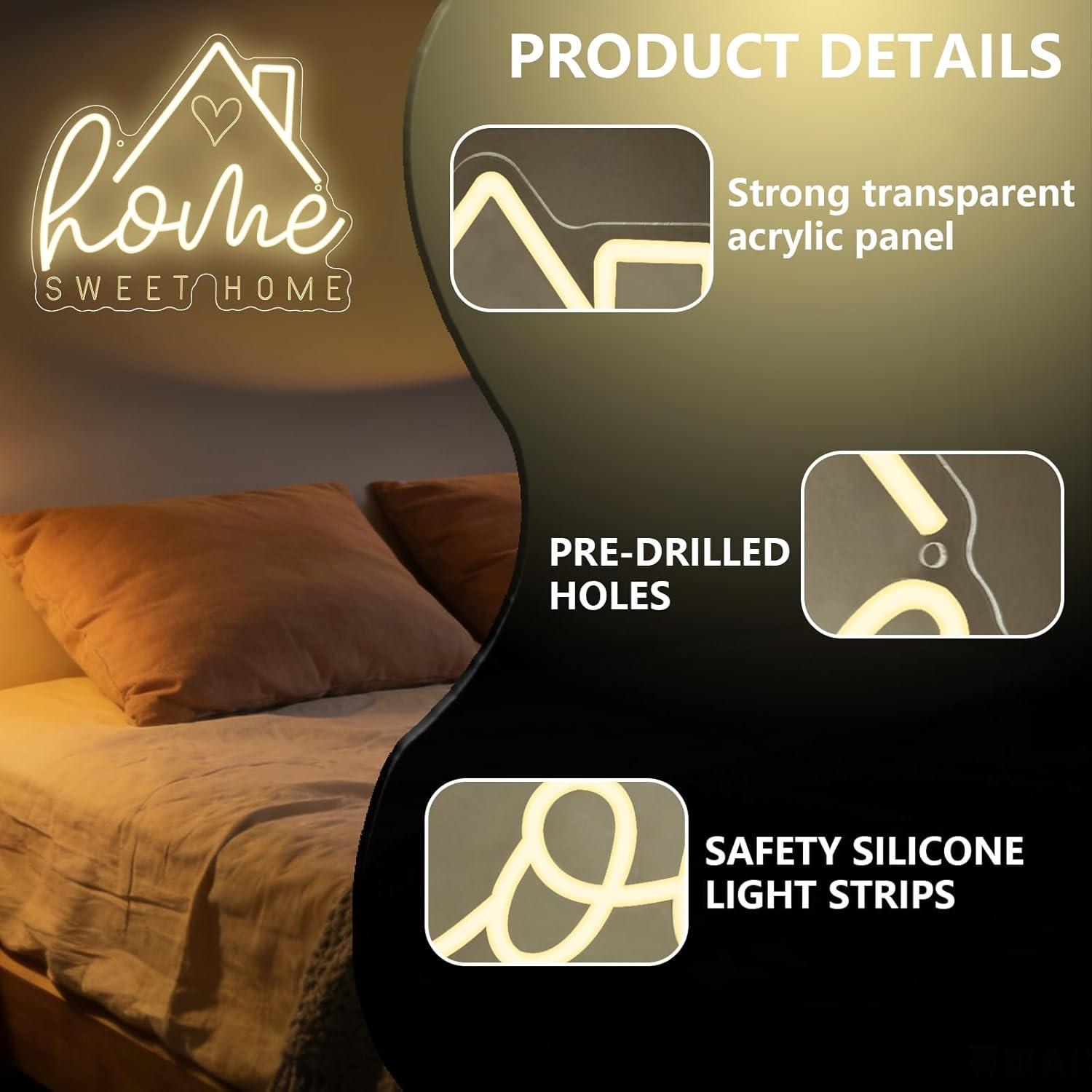 Insegna al Neon 'Sweet Home' c - Lighting Decor For Living Room recensione e prezzo