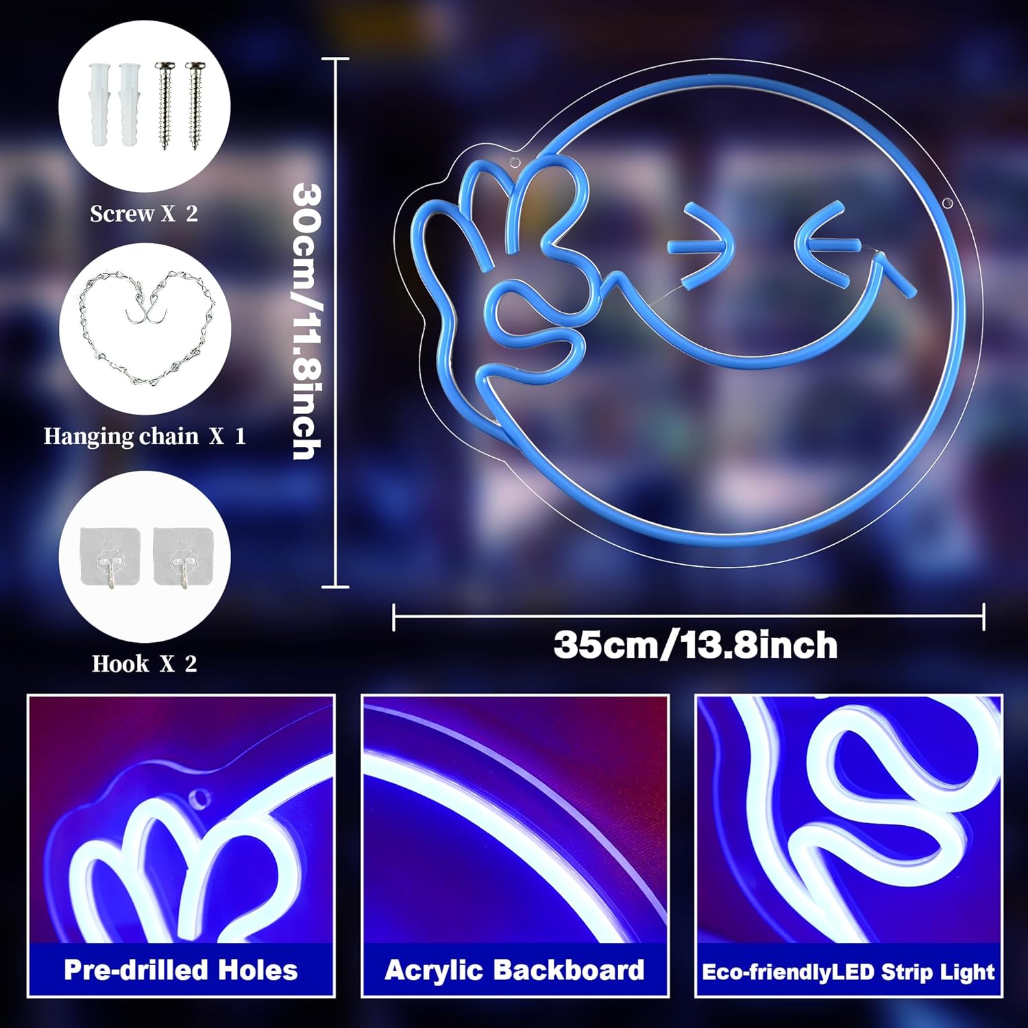 Emoji Smile OK Insegna al neon - Ok Lighting Decor recensione e prezzo