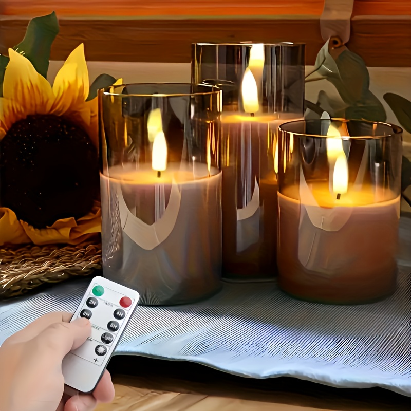 Set di 3 Candele Finte Ricaric - Lighting Decor For Living Room recensione e prezzo