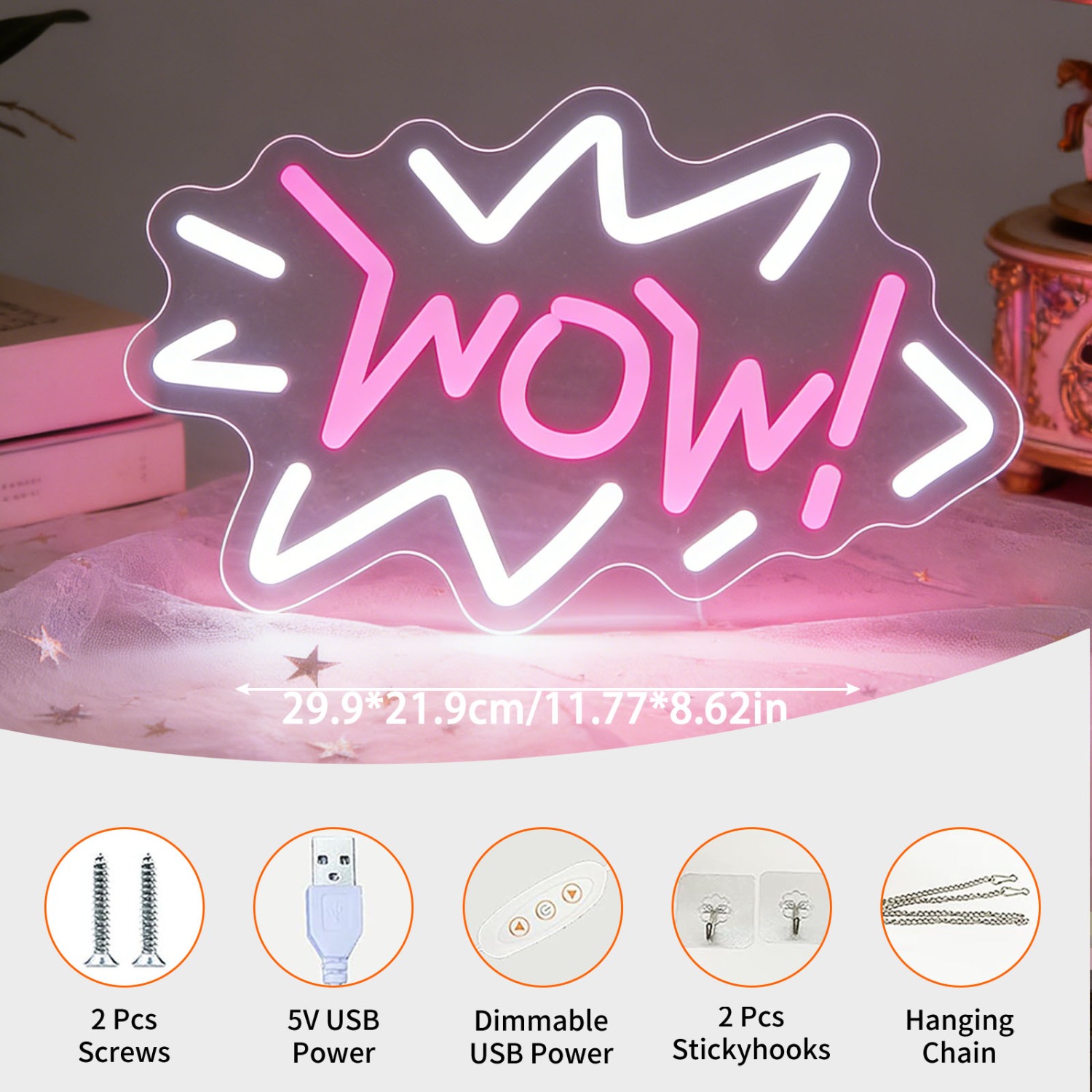 Insegna Luminosa LED 'Wow' Sti - Lighting Decor Wow recensione e prezzo