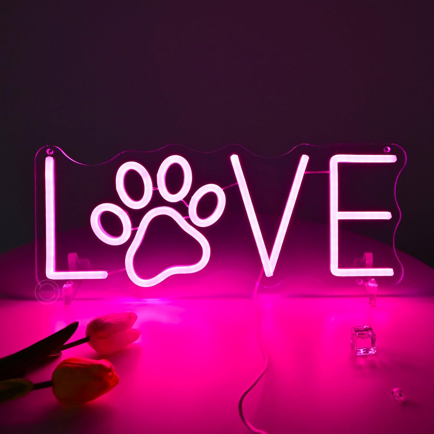 Insegna al Neon 'Love Paw' con - Lighting Decor For Living Room recensione e prezzo