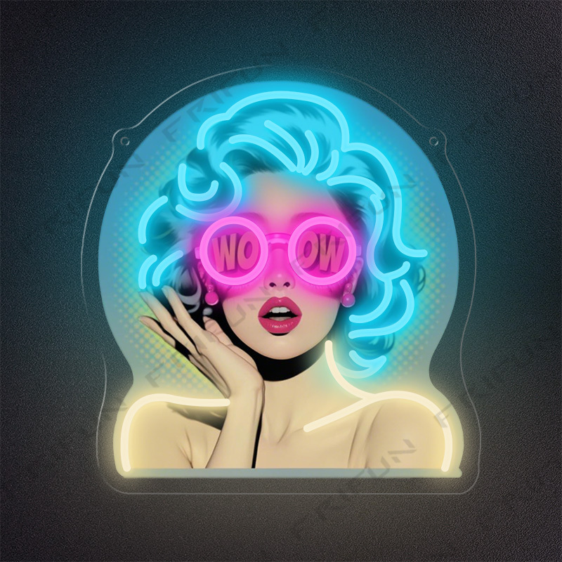 Insegna al Neon WOW Curl Girl, - Lighting Decor Wow recensione e prezzo