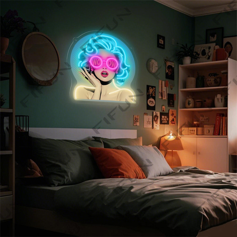 Insegna al Neon WOW Curl Girl, - Lighting Decor Wow recensione e prezzo