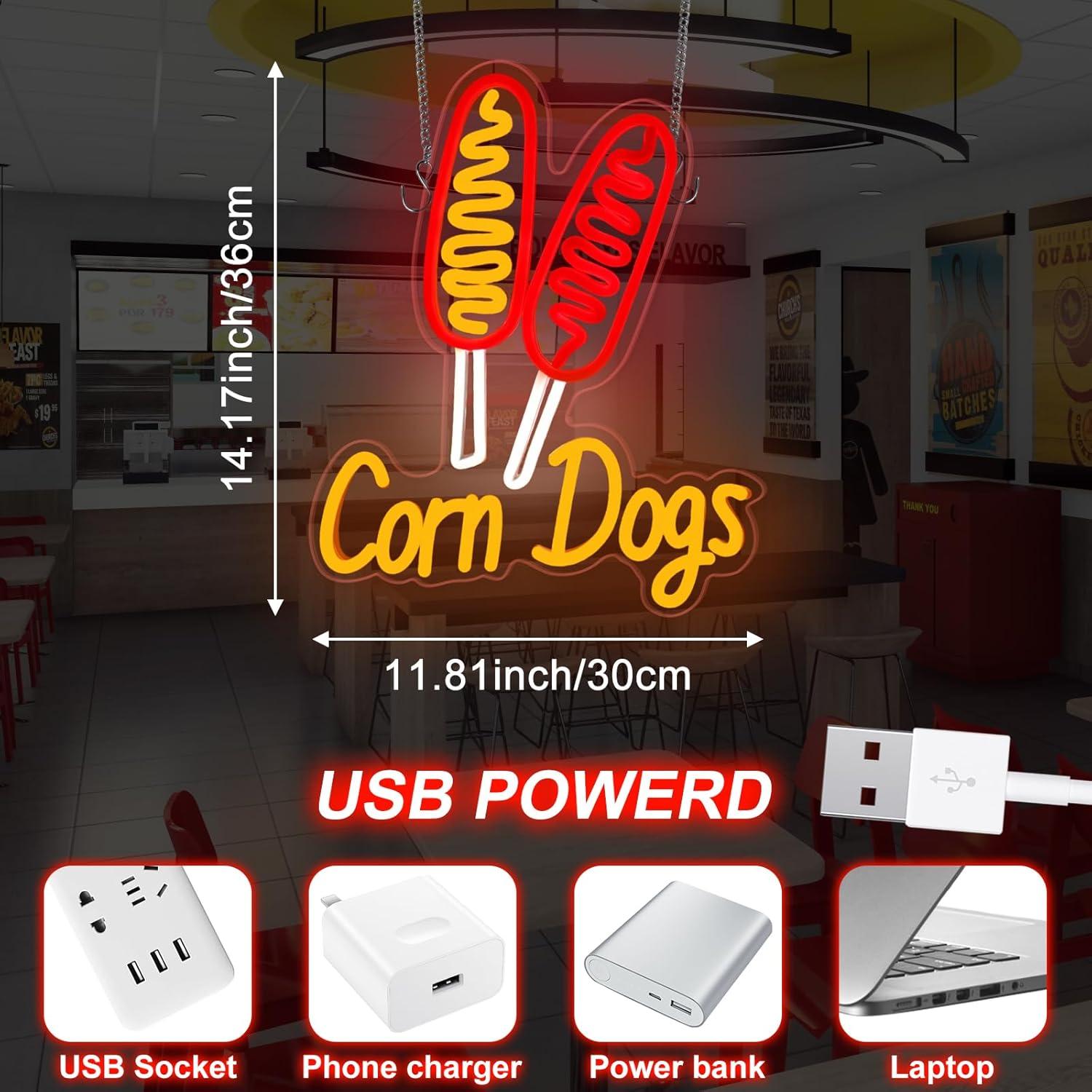 Insegna al Neon Corn Dog, Luci - Wedding Lighting And Decor recensione e prezzo
